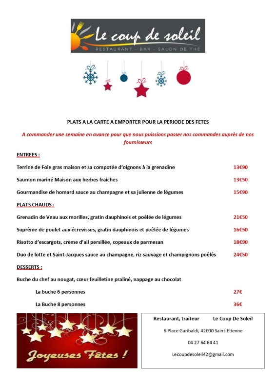 Le Coup de Soleil - Restaurant Saint-Étienne - restaurant Firminy